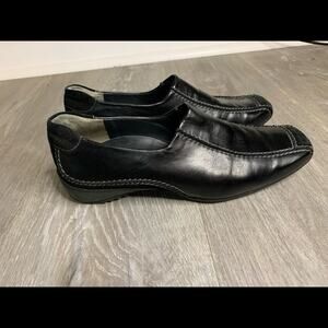 Paul Green Munchen Euro Driving Shoe Size 6 black leather suede